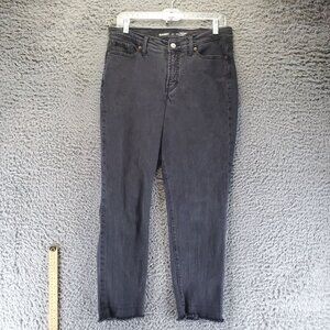 Old Navy Jeans Womens 10 Black OG Straight Smooth Pockets Stretch Denim
